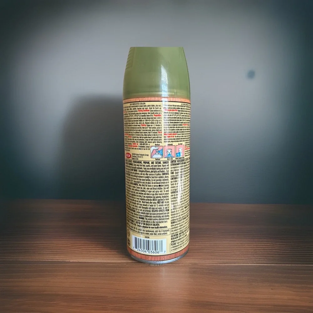 NEW Krylon Exterior Wood Stain Exterior Olive Grove Spray‎ Stain